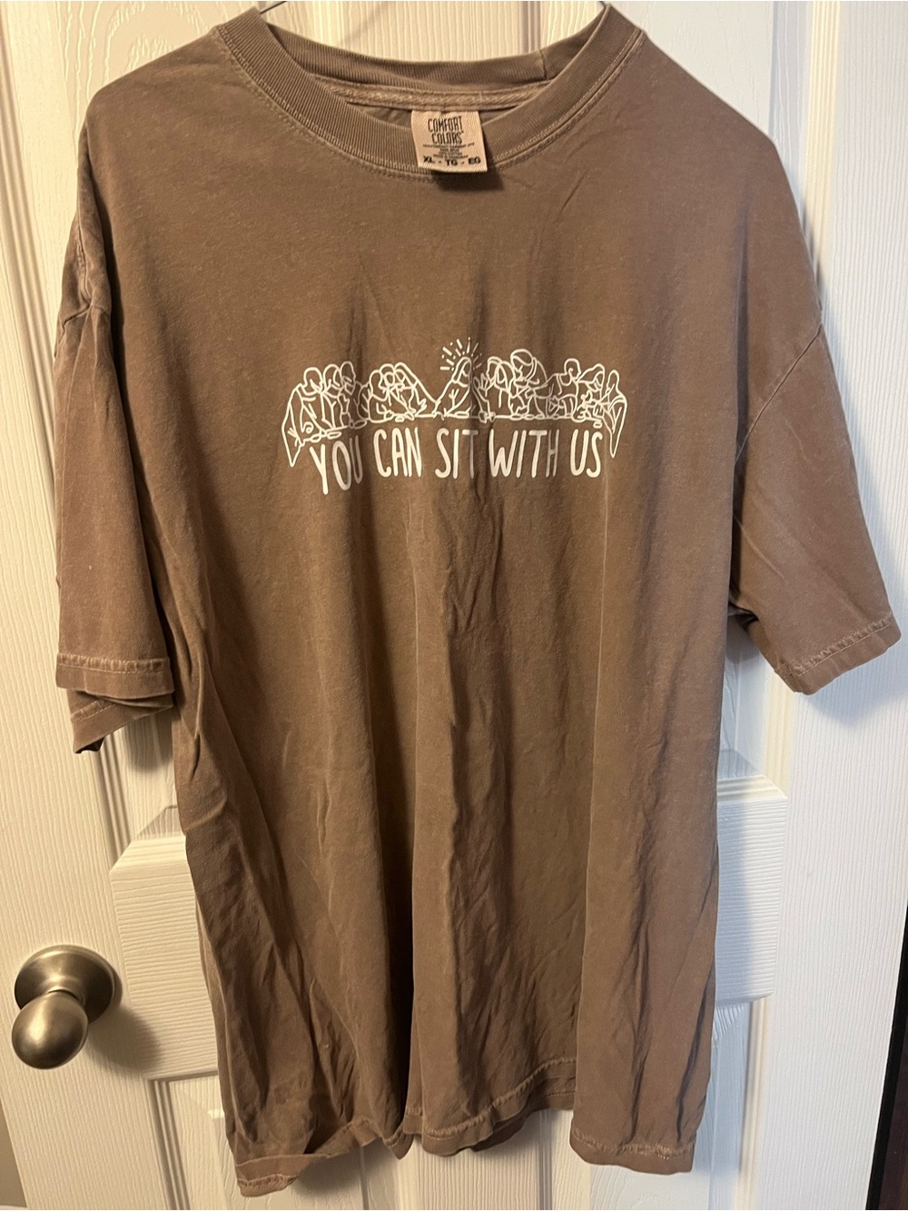 Comfort Colors Brown Graphic Tee - "You Can Sit With Us"